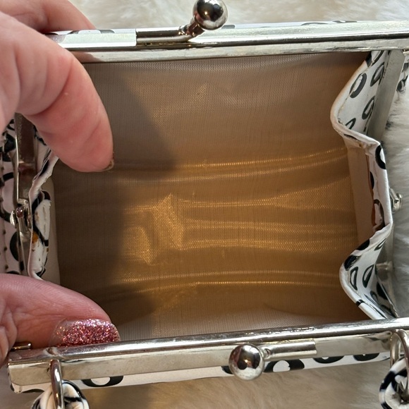 Polka Dot Mini Handbag - Black and White - Picture 5 of 6